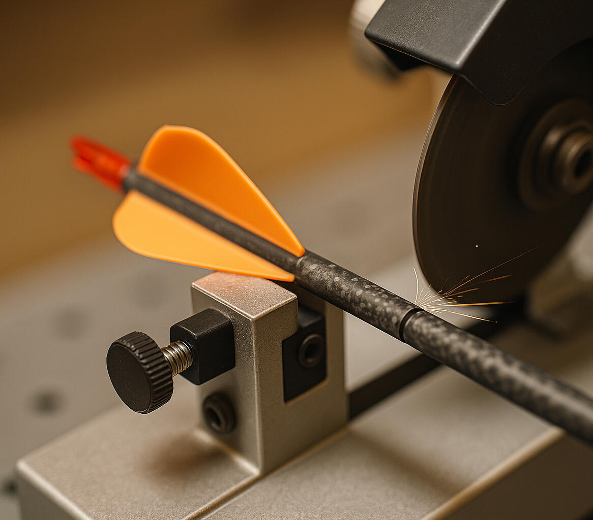 Archery pro shop Custom arrows South Texas, Archery Pro Shop Fitting Close up of a custom arrow build south Texas